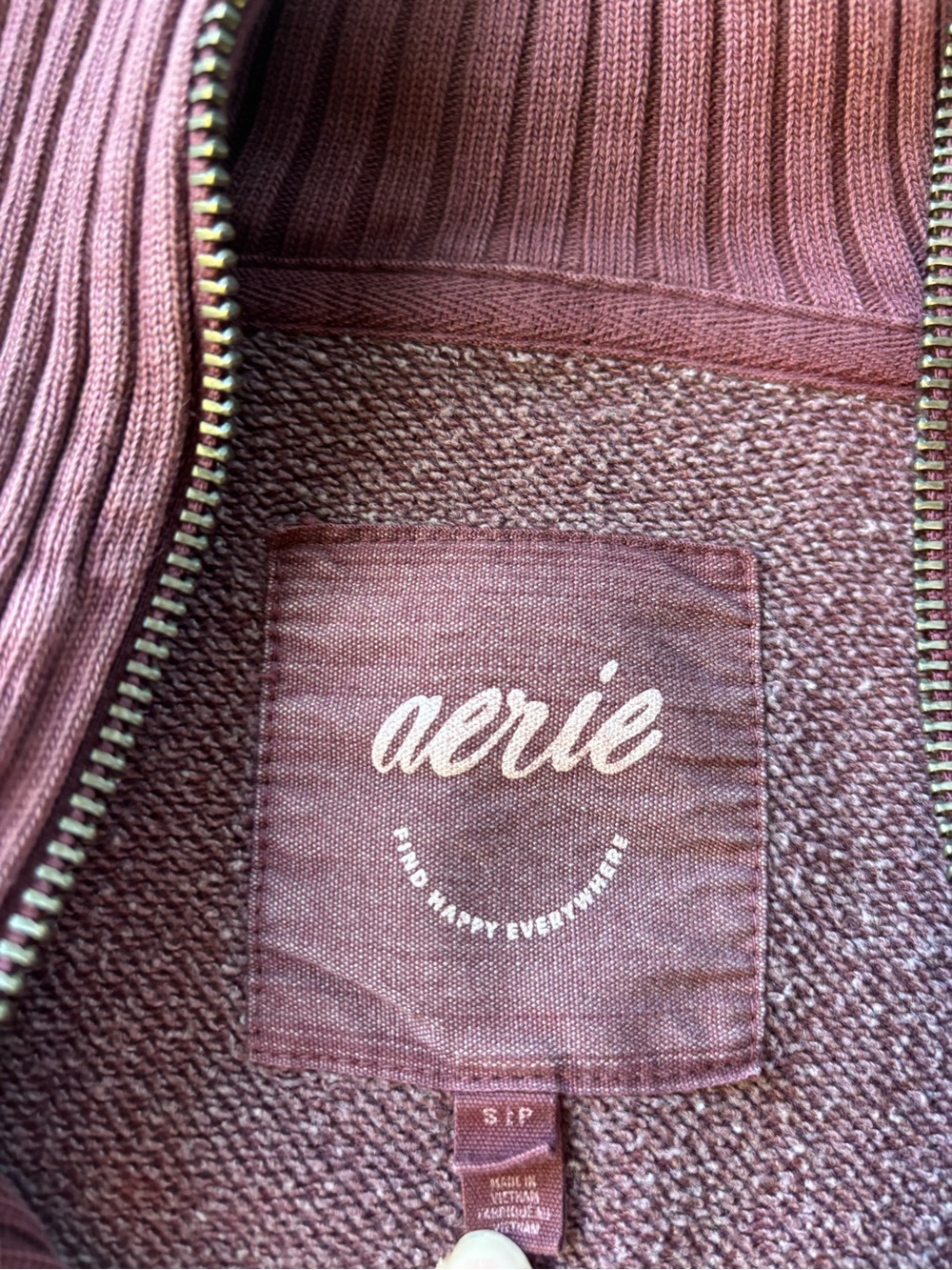 Aerie quarter zip collared crewneck - Picture 2 of 3